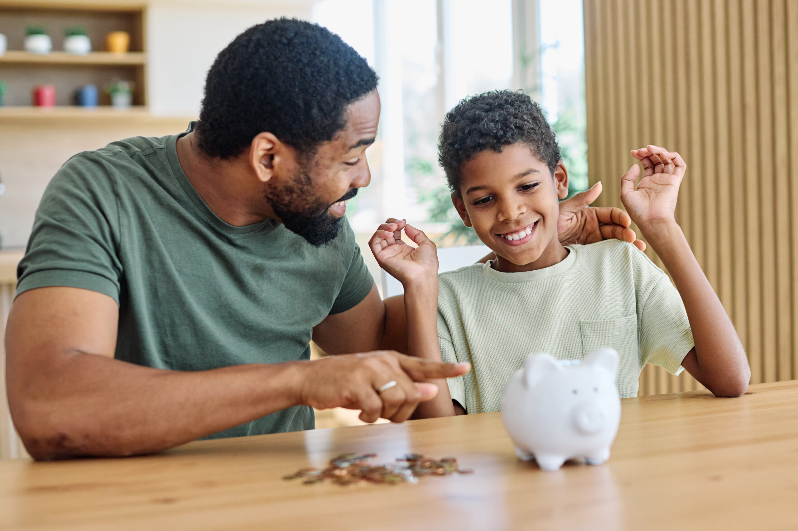 child money saving mother family coin father finance bank piggybank son daughter brother sister girl boy investment financial cash