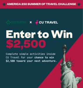 Enter to Win $2,500 Travel Incentive from CU Travel